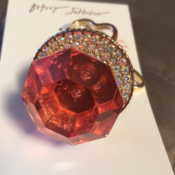 New Tik Tok Betsey Johnson Pink Jeweled Handbag Charm/Key Chain/Final Price - Picture 8 of 17